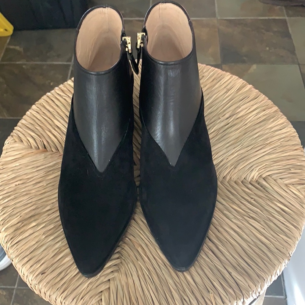 Louise et Cie black leather/suede booties